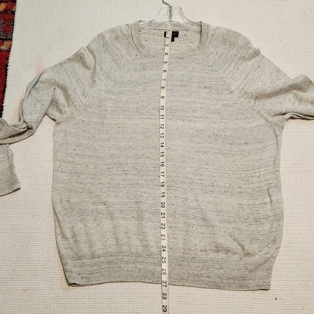 J.Crew light Heather gray raglan  sleeves cotton pullover sweater.